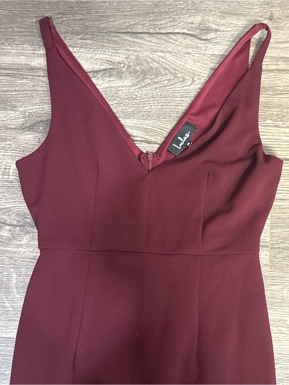 Lulus Burgundy Mermaid Maxi Dress Elegant Formal Gown Size M - Picture 5 of 5
